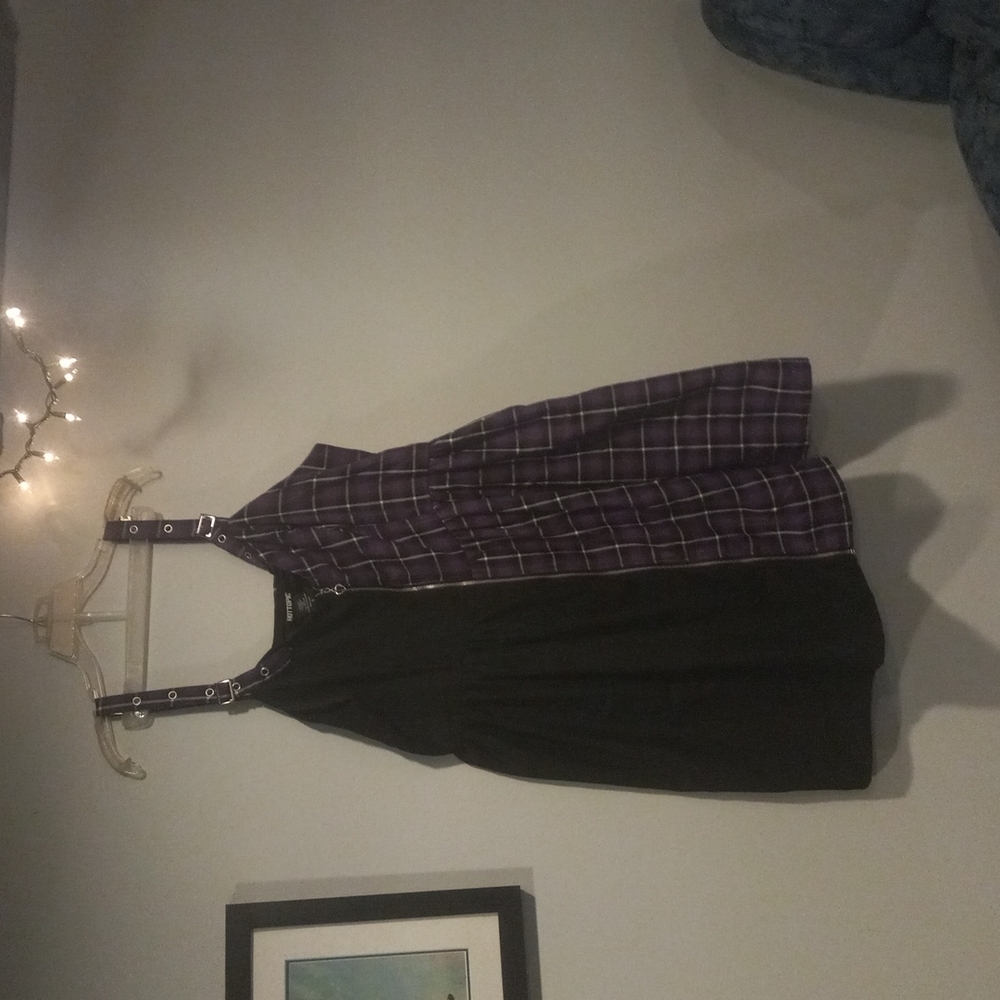 HotTopic, split Plaid/black Dress, size 3 plus size